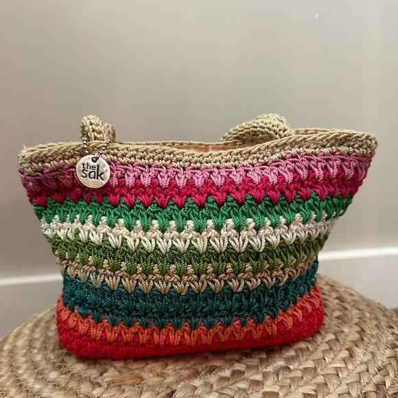 The SAK Rainbow Crochet Mini Tote - Picture 1 of 11